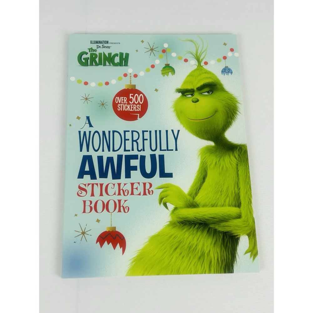 Dr. Seuss The Grinch A Wonderfully Awful Sticker Book 500 Stickers Christmas NEW